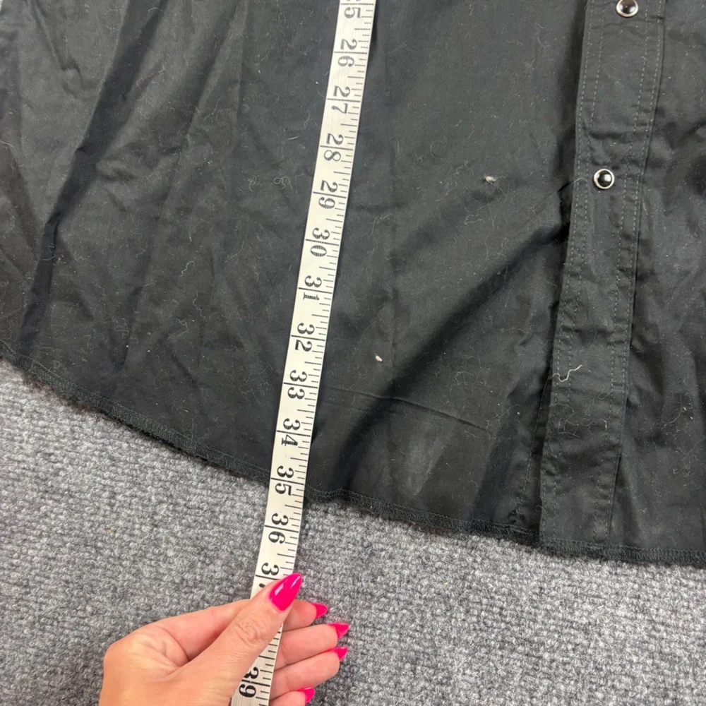 WRANGLER Men’s Black Western Long Sleeve Snap Button Up Shirt size: 2XL Tall - Picture 6 of 8